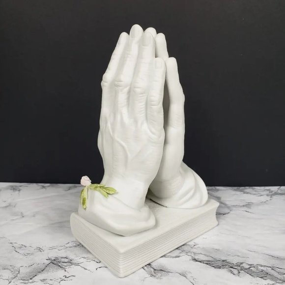 Praying Hands Porcelain Enesco Vintage - Picture 6 of 12